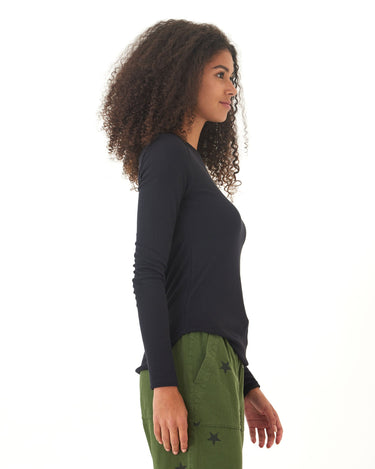 Torri Feather Rib Long Sleeve Crew Tee Threads 4 Thought 