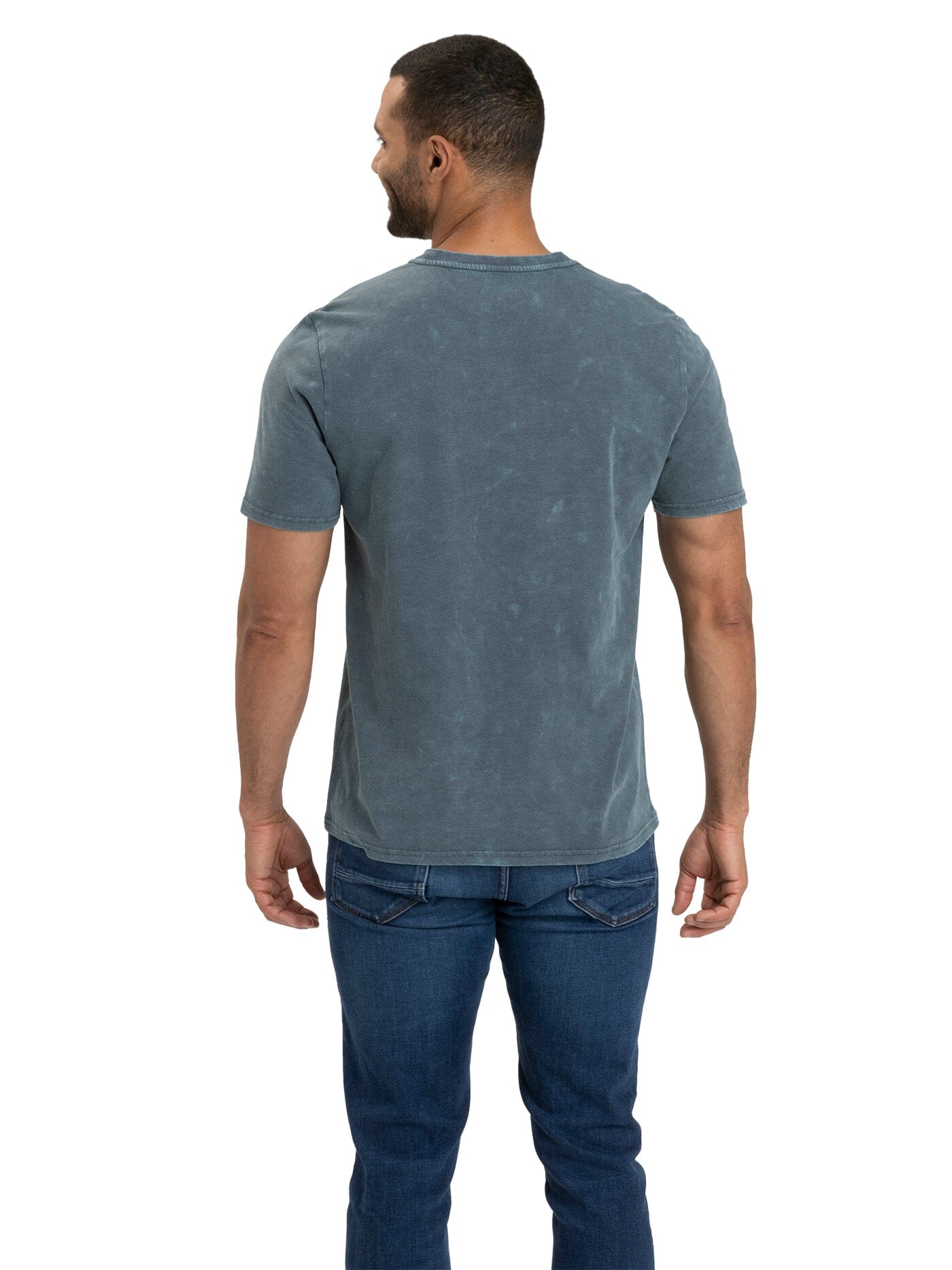 Mineral Wash Jersey V-Neck Tee Mens Tops Tshirt Short Threads 4 Thought 