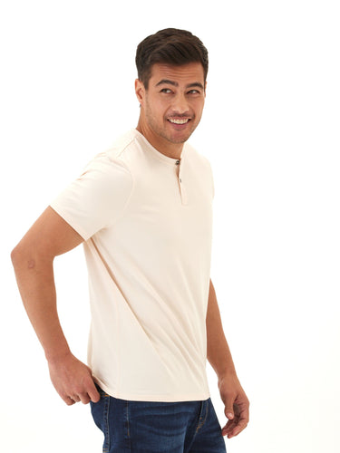 Frederick Luxe Jersey 2 Button Henley Mens Tops Tshirt Short Henley Threads 4 Thought 