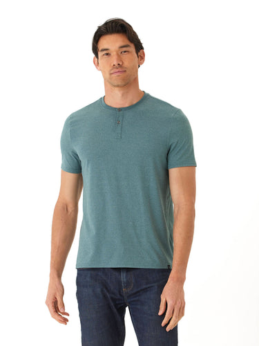 Frederick Luxe Jersey 2 Button Henley Mens Tops Tshirt Short Henley Threads 4 Thought 