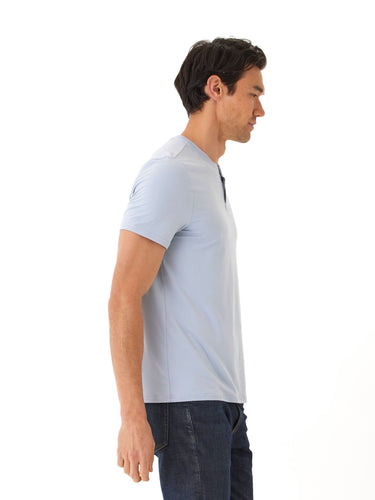 Frederick Luxe Jersey 2 Button Henley Mens Tops Tshirt Short Henley Threads 4 Thought 