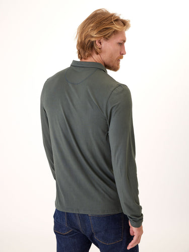 Luxe Jersey Long Sleeve Polo Mens Tops Tshirt Long Threads 4 Thought 