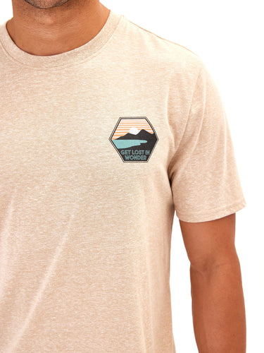 Triblend Lost in Wonder Graphic Tee Mens Tops Tshirt Short Threads 4 Thought