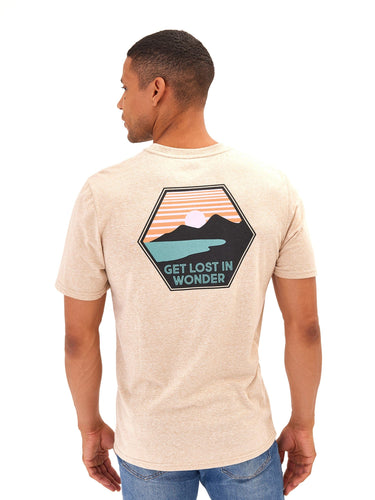 Triblend Lost in Wonder Graphic Tee Mens Tops Tshirt Short Threads 4 Thought