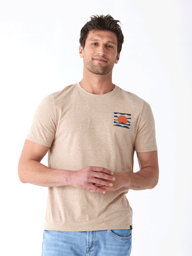 Triblend Setting Sun Graphic Tee Mens Tops Tshirt Short Threads 4 Thought