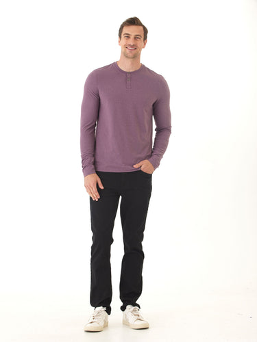 Frederick Luxe Jersey Long Sleeve 2 Button Henley Threads 4 Thought 