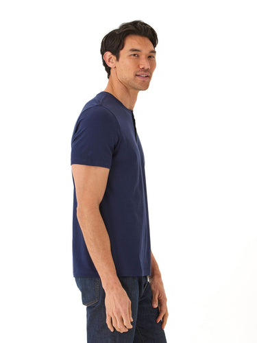 Chester Organic Cotton Henley Mens Tops Tshirt Short Henley Threads 4 Thought 