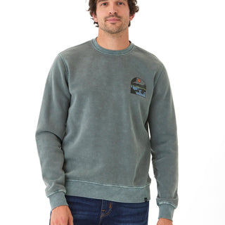 Mineral Wash Graphic Fleece Crew Mens Outerwear Sweatshirt Threads 4 Thought 