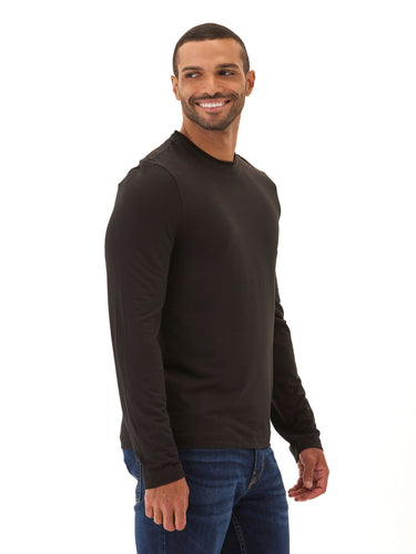 Parker Heather Luxe Jersey Double Rib Long Sleeve Crew Threads 4 Thought 