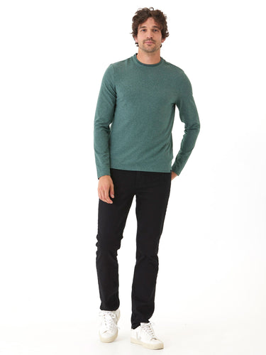Parker Heather Luxe Jersey Double Rib Long Sleeve Crew Mens Tops Tshirt Long Threads 4 Thought 