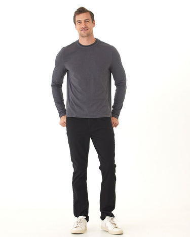 Parker Luxe Jersey Double Rib Long Sleeve Crew Mens Tops Tshirt Long Threads 4 Thought 