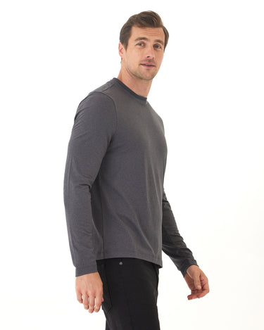 Parker Luxe Jersey Double Rib Long Sleeve Crew Mens Tops Tshirt Long Threads 4 Thought 