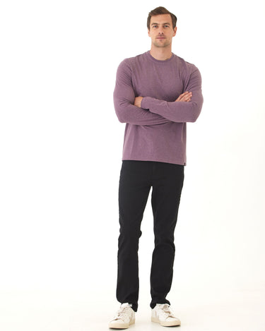 Parker Luxe Jersey Double Rib Long Sleeve Crew Mens Tops Tshirt Long Threads 4 Thought 