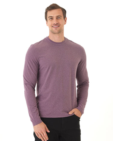 Parker Luxe Jersey Double Rib Long Sleeve Crew Mens Tops Tshirt Long Threads 4 Thought 