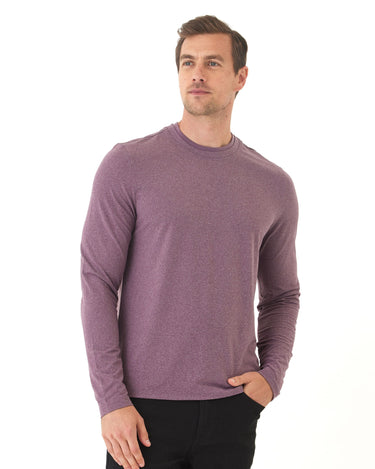 Parker Luxe Jersey Double Rib Long Sleeve Crew Mens Tops Tshirt Long Threads 4 Thought 