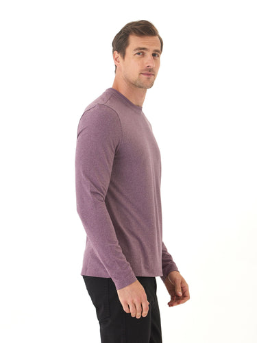 Parker Luxe Jersey Double Rib Long Sleeve Crew Mens Tops Tshirt Long Threads 4 Thought