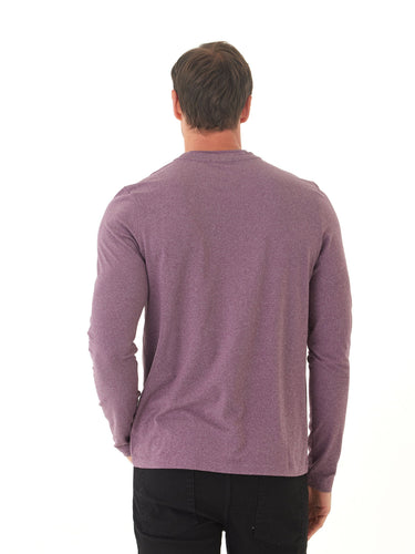 Parker Luxe Jersey Double Rib Long Sleeve Crew Mens Tops Tshirt Long Threads 4 Thought 