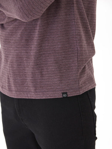 Torryn Triblend Stripe Jersey Long Sleeve Contrast Henley Mens Tops Tshirt Long Henley Threads 4 Thought 