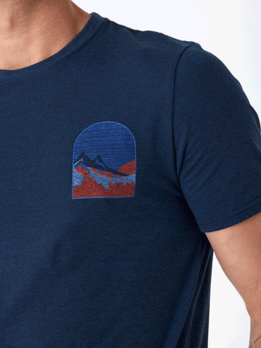 Triblend Mountain Archway Graphic Tee Mens Tops Tshirt Short Threads 4 Thought