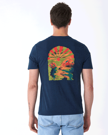 Triblend Watercolor Sunrise Graphic Tee Mens Tops Tshirt Short Threads 4 Thought 