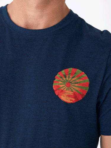 Triblend Watercolor Sunrise Graphic Tee Mens Tops Tshirt Short Threads 4 Thought