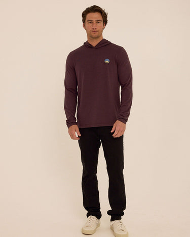 Triblend Embroidery Hoodie Tee Mens Tops Tshirt Long Threads 4 Thought 