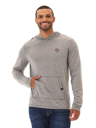 Triblend Sunset View Embroidery Hoodie Tee Mens Tops Tshirt Long Threads 4 Thought