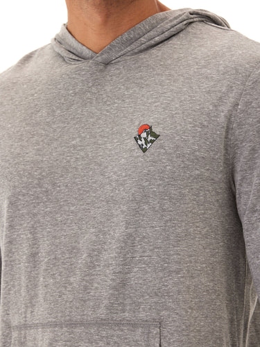 Triblend Sunset View Embroidery Hoodie Tee Mens Tops Tshirt Long Threads 4 Thought