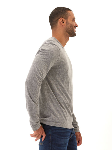 Tucker Triblend Long Sleeve Crew Mens Tops Tshirt Long Threads 4 Thought 