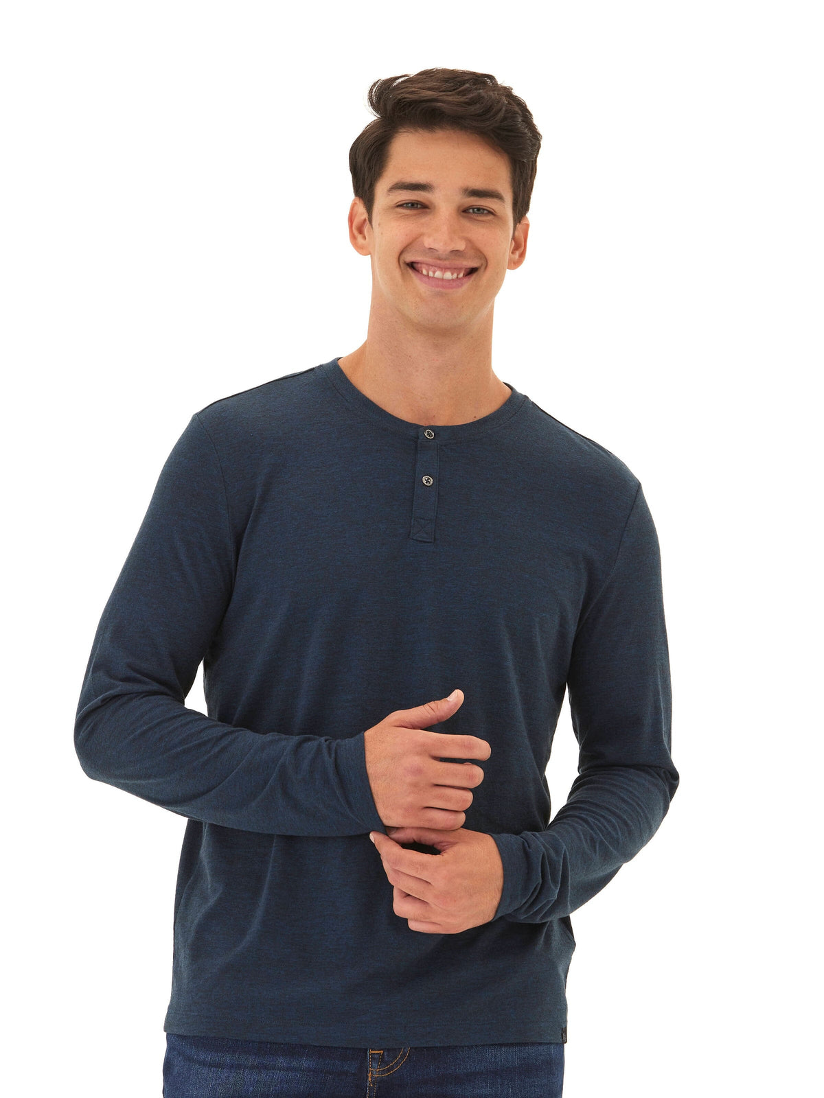 Austin Triblend 2 Button Long Sleeve Henley – Threads 4 Thought