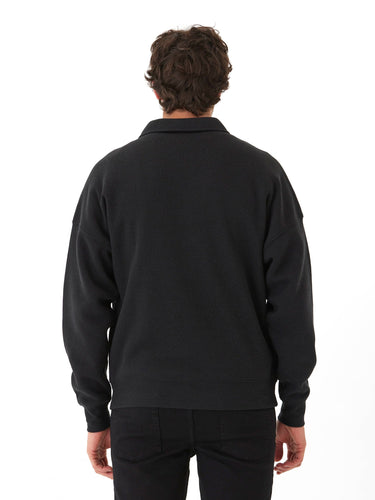 Gabe Triblend Fleece 1/4 Zip Polo Mens Outerwear Sweatshirt Threads 4 Thought 