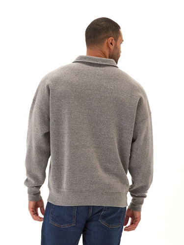 Gabe Triblend Fleece 1/4 Zip Polo Mens Outerwear Sweatshirt Threads 4 Thought 