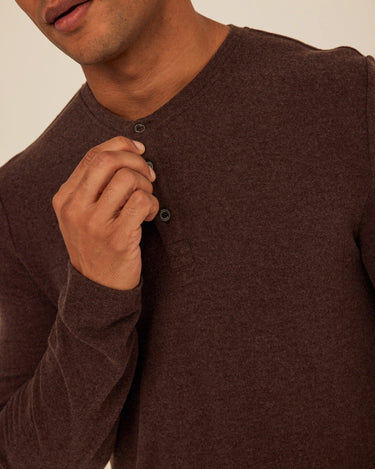 Elias Sweater Knit Long Sleeve Henley Mens Outerwear Sweater Threads 4 Thought 