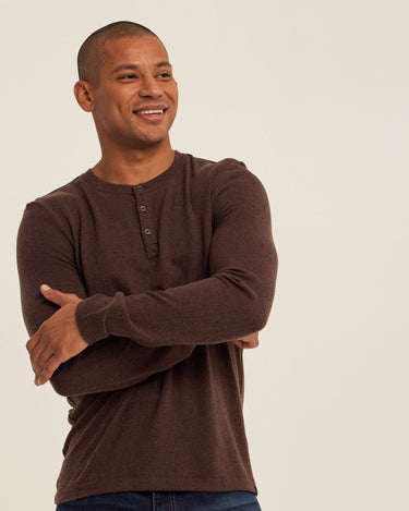 Elias Sweater Knit Long Sleeve Henley Mens Outerwear Sweater Threads 4 Thought 