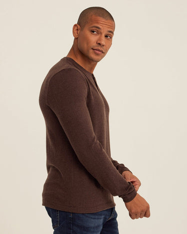 Elias Sweater Knit Long Sleeve Henley Mens Outerwear Sweater Threads 4 Thought 