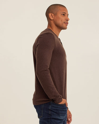 Elias Sweater Knit Long Sleeve Henley Mens Outerwear Sweater Threads 4 Thought 