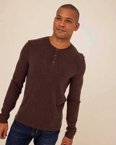 Elias Sweater Knit Long Sleeve Henley Mens Outerwear Sweater Threads 4 Thought 