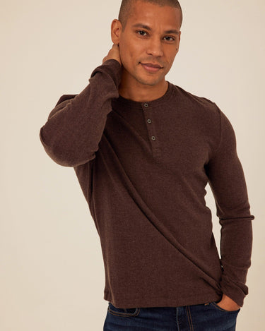 Elias Sweater Knit Long Sleeve Henley Mens Outerwear Sweater Threads 4 Thought 