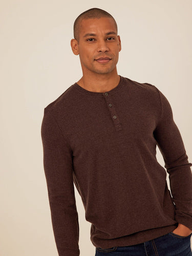 Elias Sweater Knit Long Sleeve Henley Mens Outerwear Sweater Threads 4 Thought 