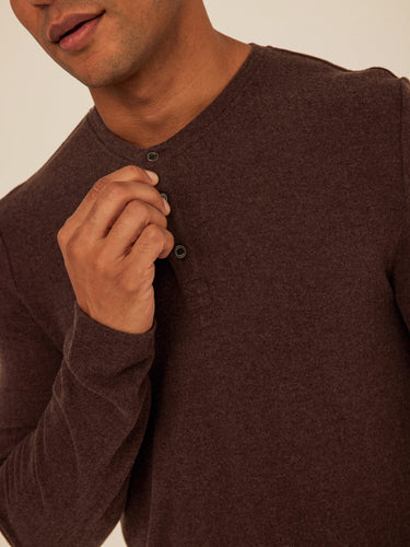 Elias Sweater Knit Long Sleeve Henley Mens Outerwear Sweater Threads 4 Thought 