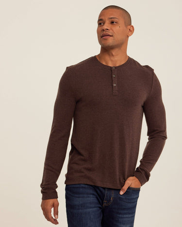 Elias Sweater Knit Long Sleeve Henley Mens Outerwear Sweater Threads 4 Thought 