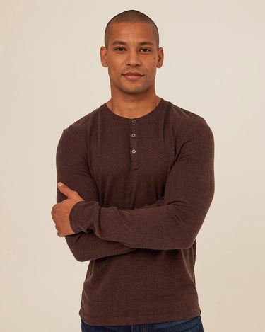 Elias Sweater Knit Long Sleeve Henley Mens Outerwear Sweater Threads 4 Thought 