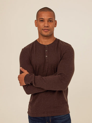 Elias Sweater Knit Long Sleeve Henley Mens Outerwear Sweater Threads 4 Thought 