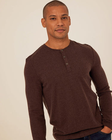 Elias Sweater Knit Long Sleeve Henley Mens Outerwear Sweater Threads 4 Thought 