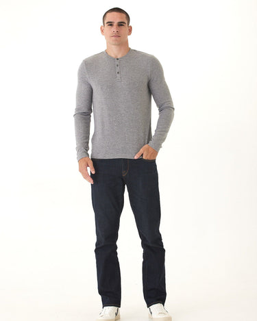 Elias Sweater Knit Long Sleeve Brushed Henley Threads 4 Thought 