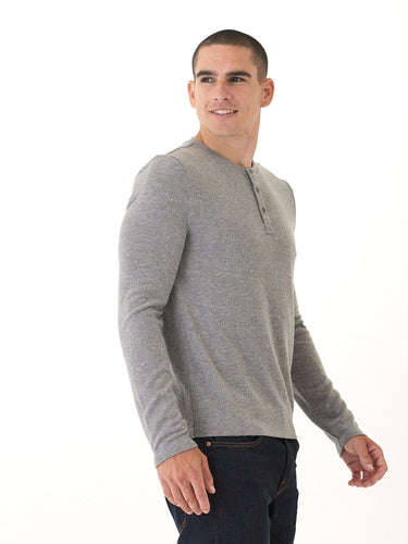 Elias Sweater Knit Long Sleeve Brushed Henley Threads 4 Thought 