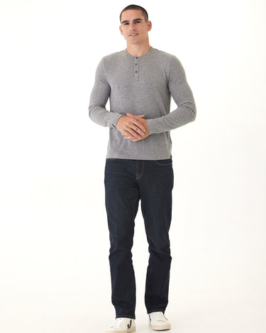 Elias Sweater Knit Long Sleeve Brushed Henley Threads 4 Thought 