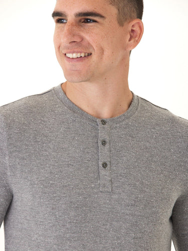 Elias Sweater Knit Long Sleeve Brushed Henley Threads 4 Thought 