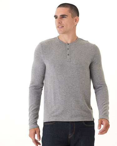 Elias Sweater Knit Long Sleeve Brushed Henley Threads 4 Thought 