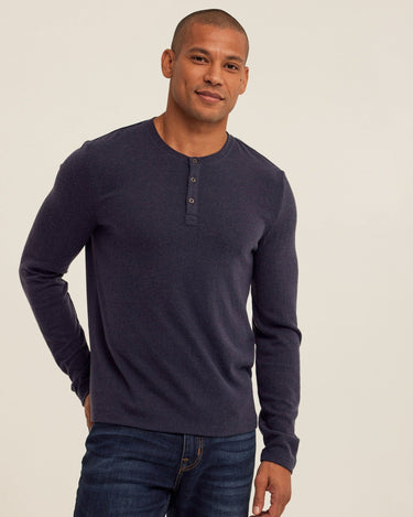 Elias Sweater Knit Long Sleeve Henley Mens Outerwear Sweater Threads 4 Thought 